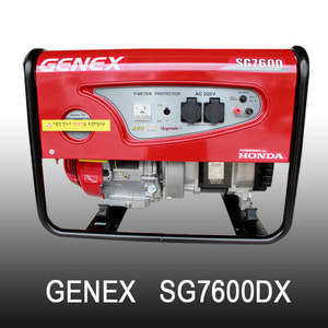제넥스 SG7600DX 산업용 발전기 혼다 GX390 엔진 수동 리코일