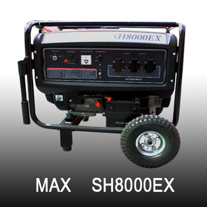 MAX SH8000EX 발전기 산업용 가솔린 7KW 공사현장 중국 맥스 SH-8000EX