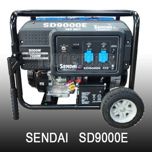 센다이 SD9000E 9KVA 산업용 발전기 8시간 운전가능 가솔린 수동&amp;키시동 420cc