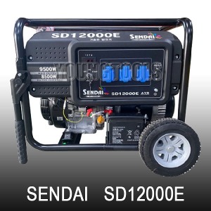 SD12000E 센다이 10KVA 산업용 발전기 459cc 수동 &amp; 키시동 SENDAI 8시간 운전가능